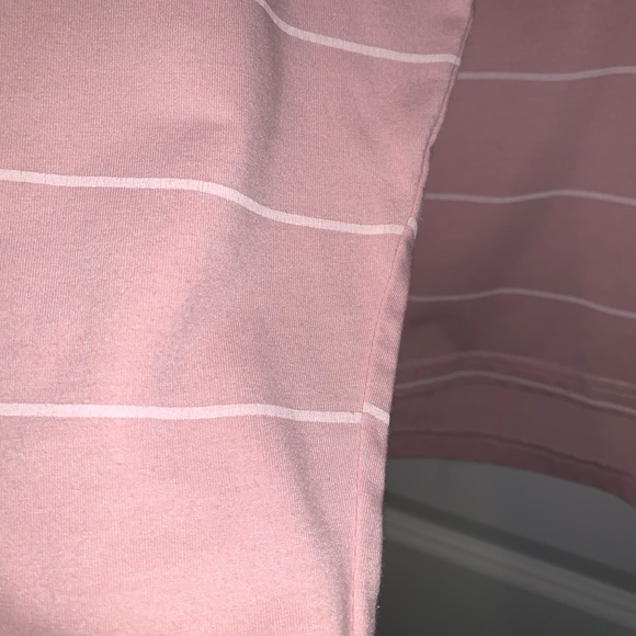 Pastel Pink White Striped Long Sleeves Shirt - Picture 2 of 7